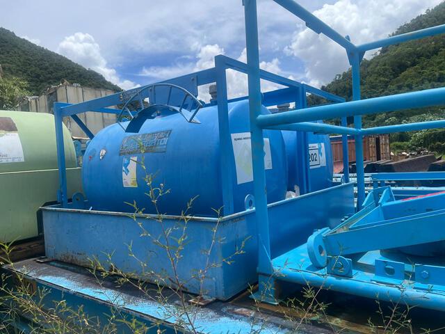 Quantity of (3) 2015 Emiliana Serbatoi Skid Mounted Steel 1000 L & (2) 878 L Fuel Tank