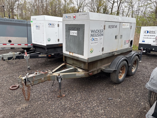 2014 Wacker Neuson G70 58 kW Mobile Generator Set