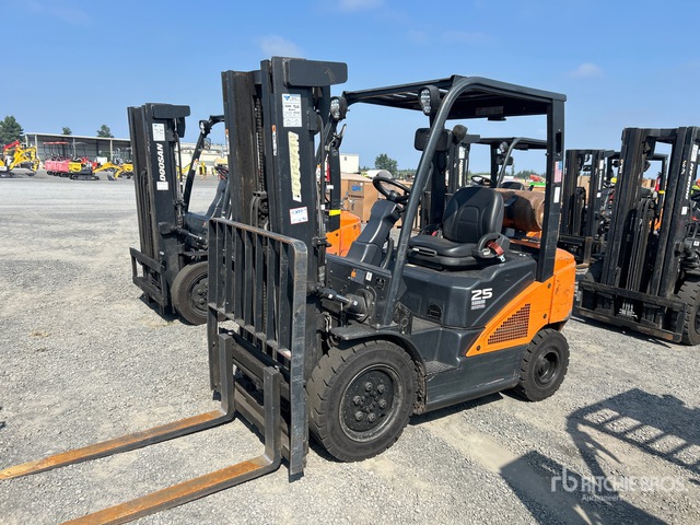 2020 Doosan G25N-7 4600 lb Cushion Tire Forklift
