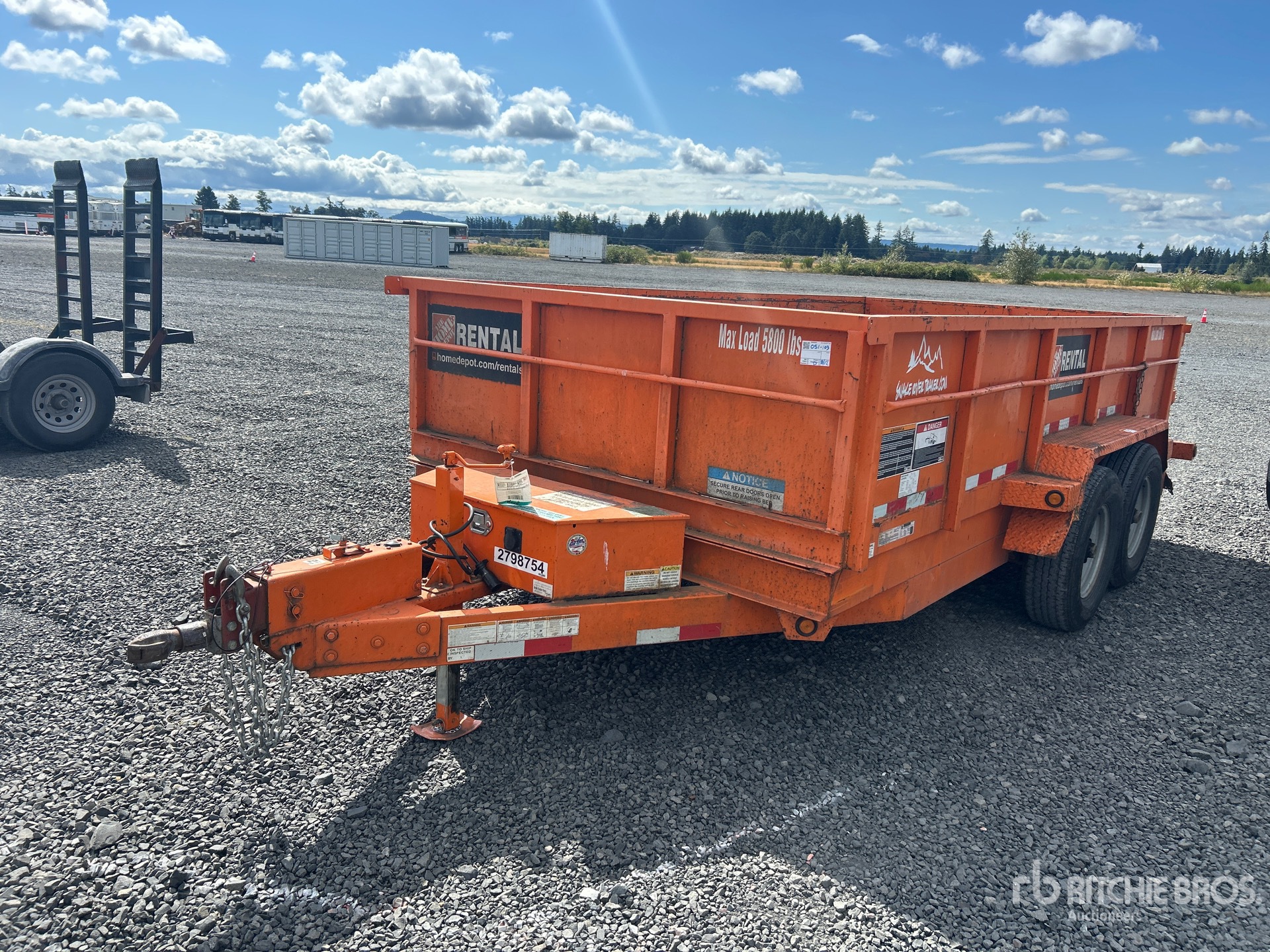2019 Snake River DMP714 14 ft T/A Dump Utility Trailer