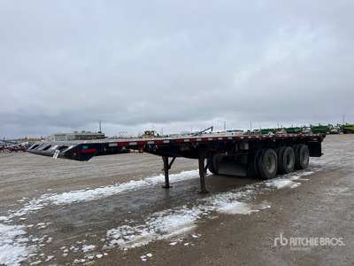 2014 Lode King PF940-3 40 ft Tri/A Flatbed Picker Remorque pour champ pétrolifère