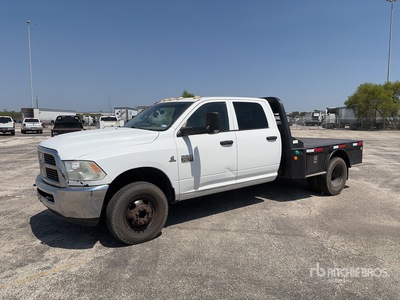 2012 Dodge Ram 3500 4x4 Crew Cab Flatbed Truck