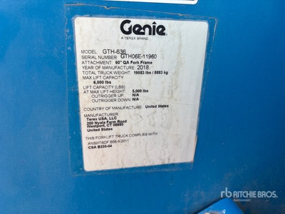 2018 Genie GTH-636 Telehandler