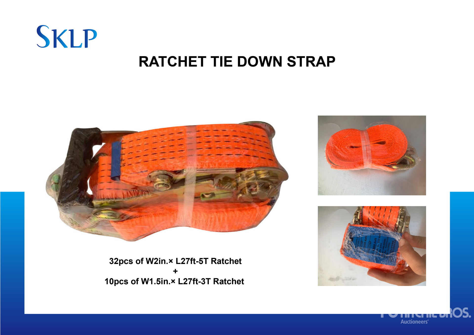 Quantity of 2026 SKLP SK003 Ratchet Straps (Unused)