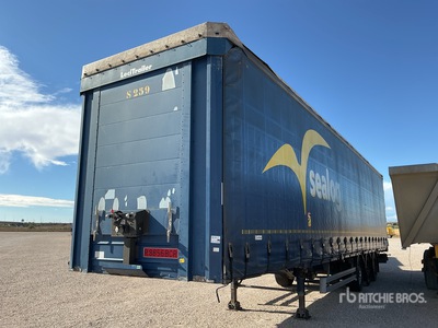 2015 Lecitrailer 3E20 Tri/A Pritsche-Plane Anhänger