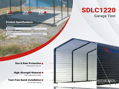 2026 SDLC1220 12 ft x 20 ft Carport (Unused)