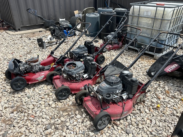 Quantity of (5) Toro Commercial Walk-Behind Walk-Behind Lawn Mower (Inoperable)
