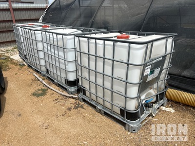 Quantity of (4) Schutz Ecobulk/Recobulk 250 gal Skid Mounted Poly Fertilizer Tank (Unused)