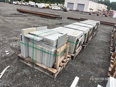 Quantity of (7) Pallets of Misc Bluestone Landscaping Pavers Pierres