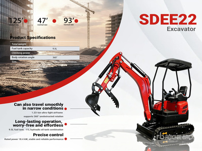 2026 SDEE22-RED Yanmar Diesel Minikoparka (Unused)
