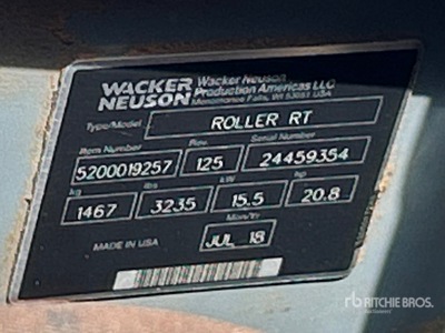 2018 Wacker RT Trench Compactor (Inoperable)