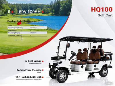 2026 HQ100 Electric White Six-Seater Wózek golfowy (Unused)