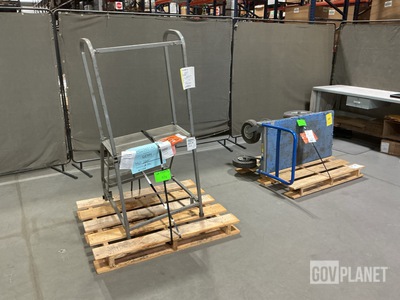 (1) Flat Bed Cart & (1) Safety Ladder