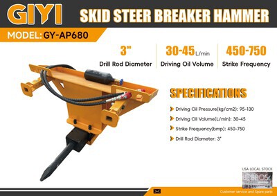2026 GIYI GY-AP680 Skid Steer Breaker (Unused)