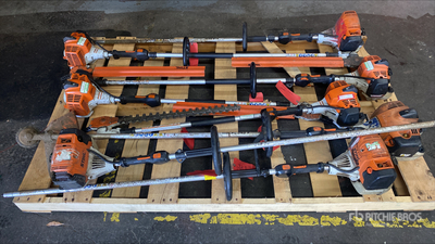 Quantity of (4) Stihl Line Trimmers & (4) Stihl Hedge Trimmers