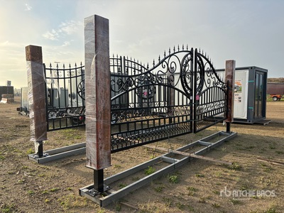 2026 EG EarthyGrounds EG-T20-SC 20 ft Steel Timber Post Portail d'entrée (Unused)