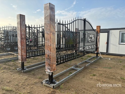 2026 EG EarthyGrounds EG-T20-DF 20 ft Steel Timber Post Portail d'entrée (Unused)