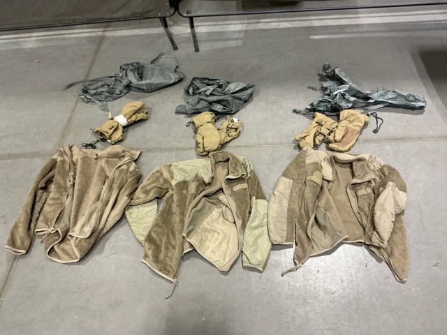 (213) Stuff Sacks, (16) Cold Weather Jackets & Assorted Items