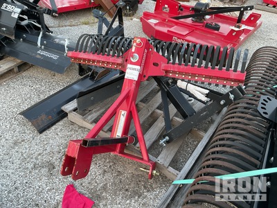 Quantity of (1) Mahindra 3-Point Rear Blade & (1) Rake Attachment (Unused)