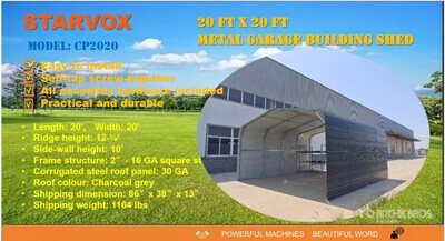 2026 STARVOX CP2020 20 ft x 20 ft Wiata Samochodowa (Unused)