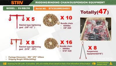 Quantity of 2026 STARVOX SV-RBC58 Rigging/Binding & Chain/Suspension Equipment (Unused)