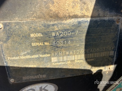 2015 Komatsu WA200-7 Chargeuse sur roues