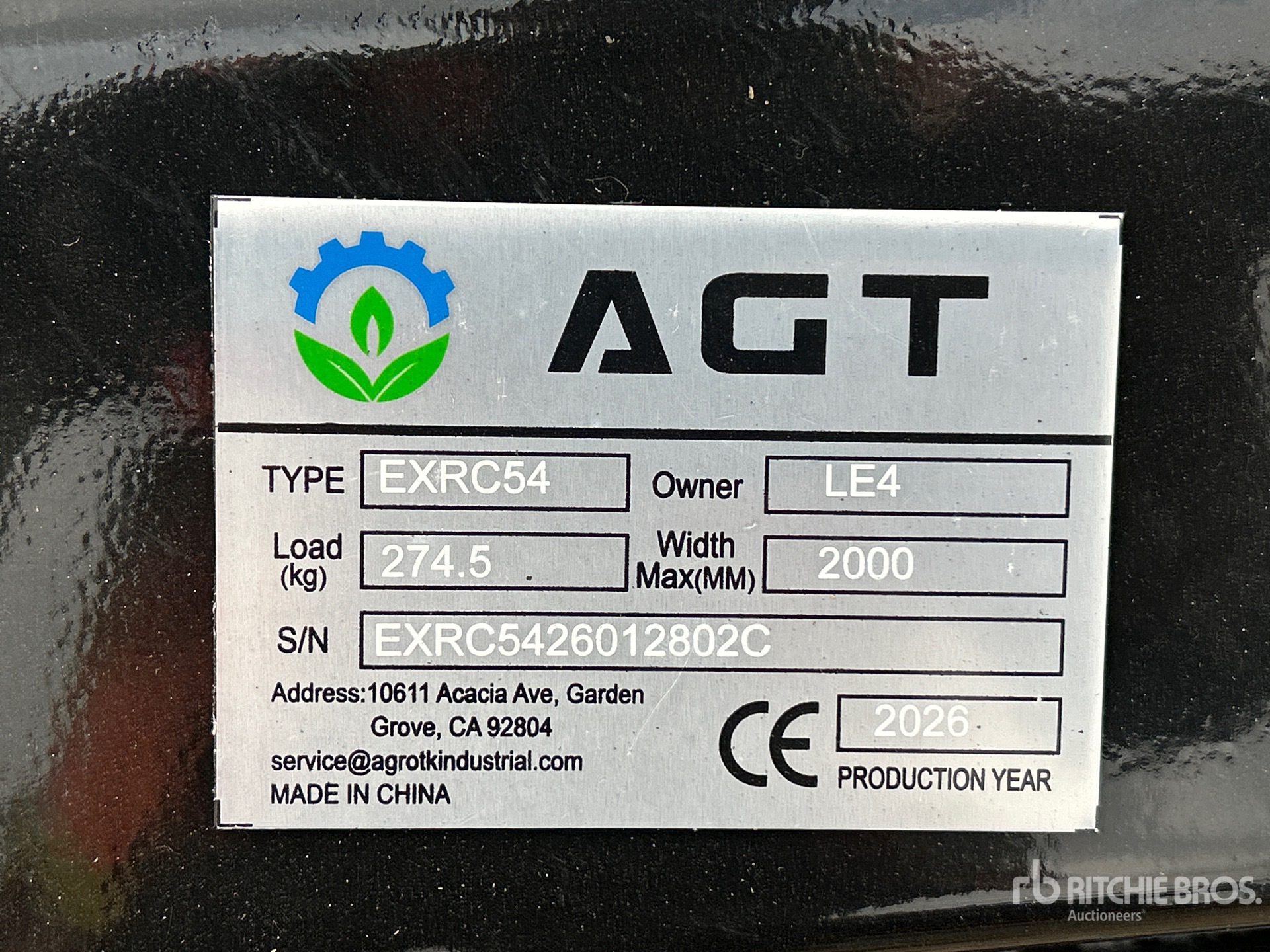 2026 AGT EXRC54 Excavator Brush Cutter - Fits Cat 308 / 3 - 8 ton (Unused)