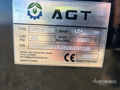2026 AGT EXFLM115 45 in Excavator Flail Mower (Unused)