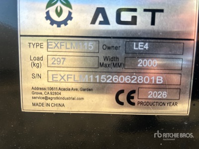 2026 AGT EXFLM115 45 in Excavator Flail Mower (Unused)