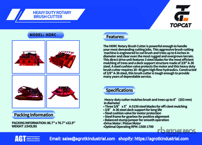 2026 Top Cat HDRC 72 in Débroussailleuse pour chargeuse à différentiel (Unused)