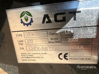 Quantity of (7) 2026 AGT 12EX-SET7 Mini Excavator Attachment Set (Unused)