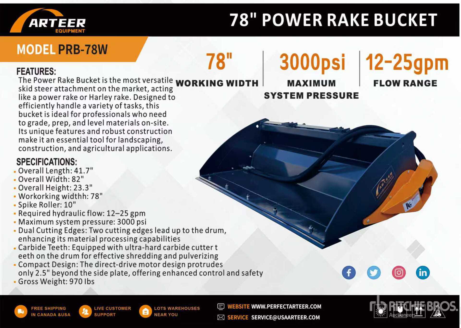 2026 ARTEER PRB-78W 78 in (Unused)