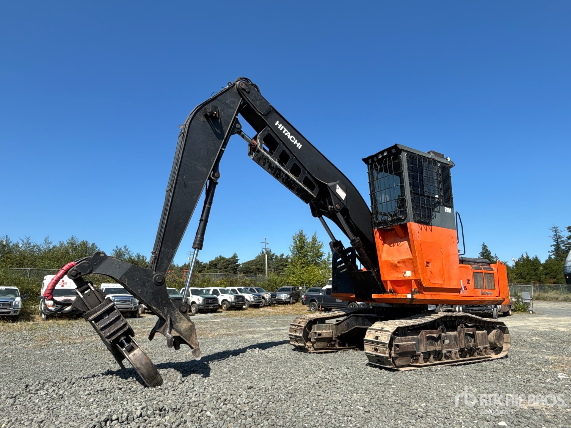 2014 Hitachi ZX370F-3 Heel Boom Log Loader