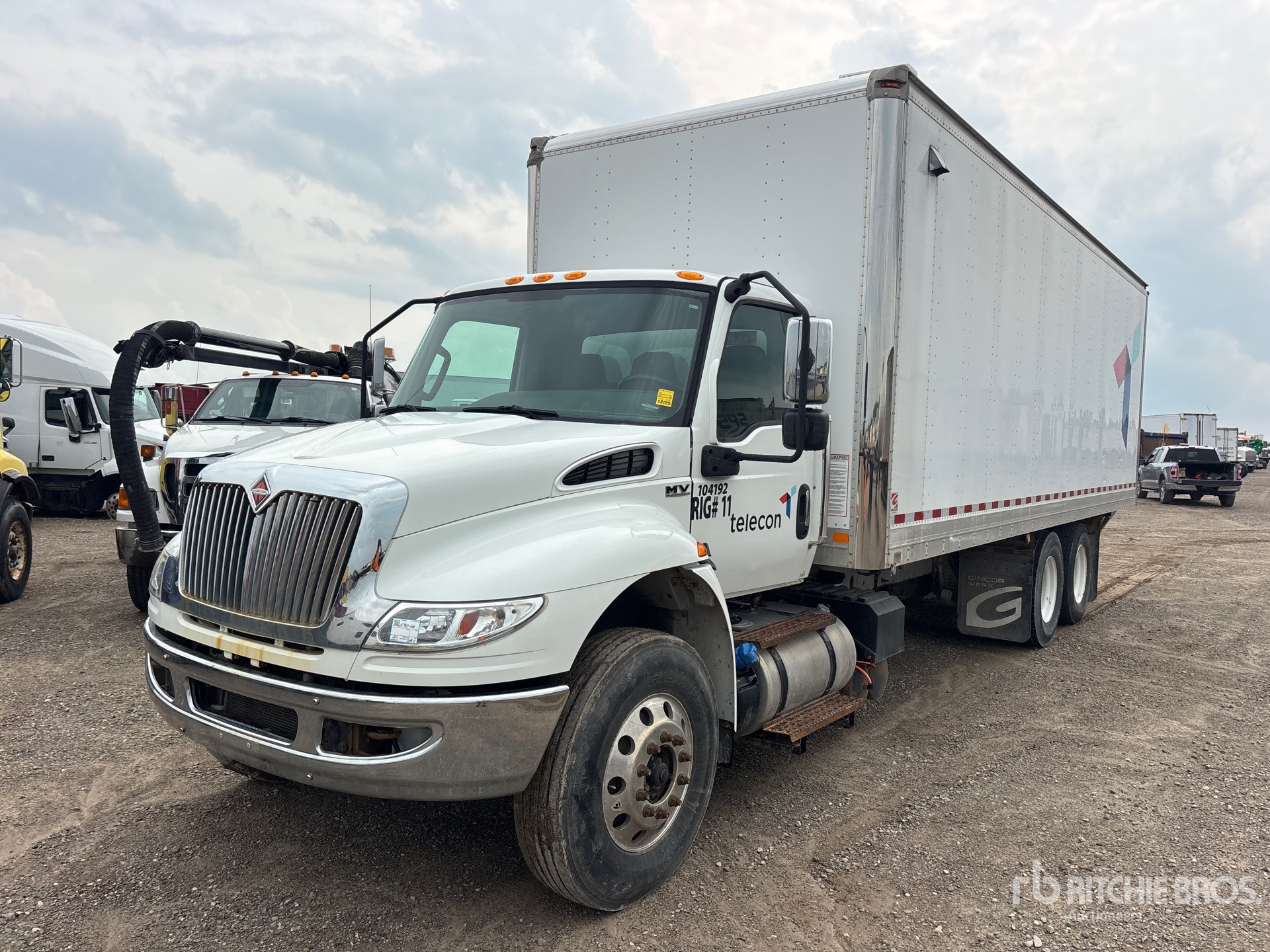 2019 International MV607 6x4 Curbside door Mud Mixing Truck