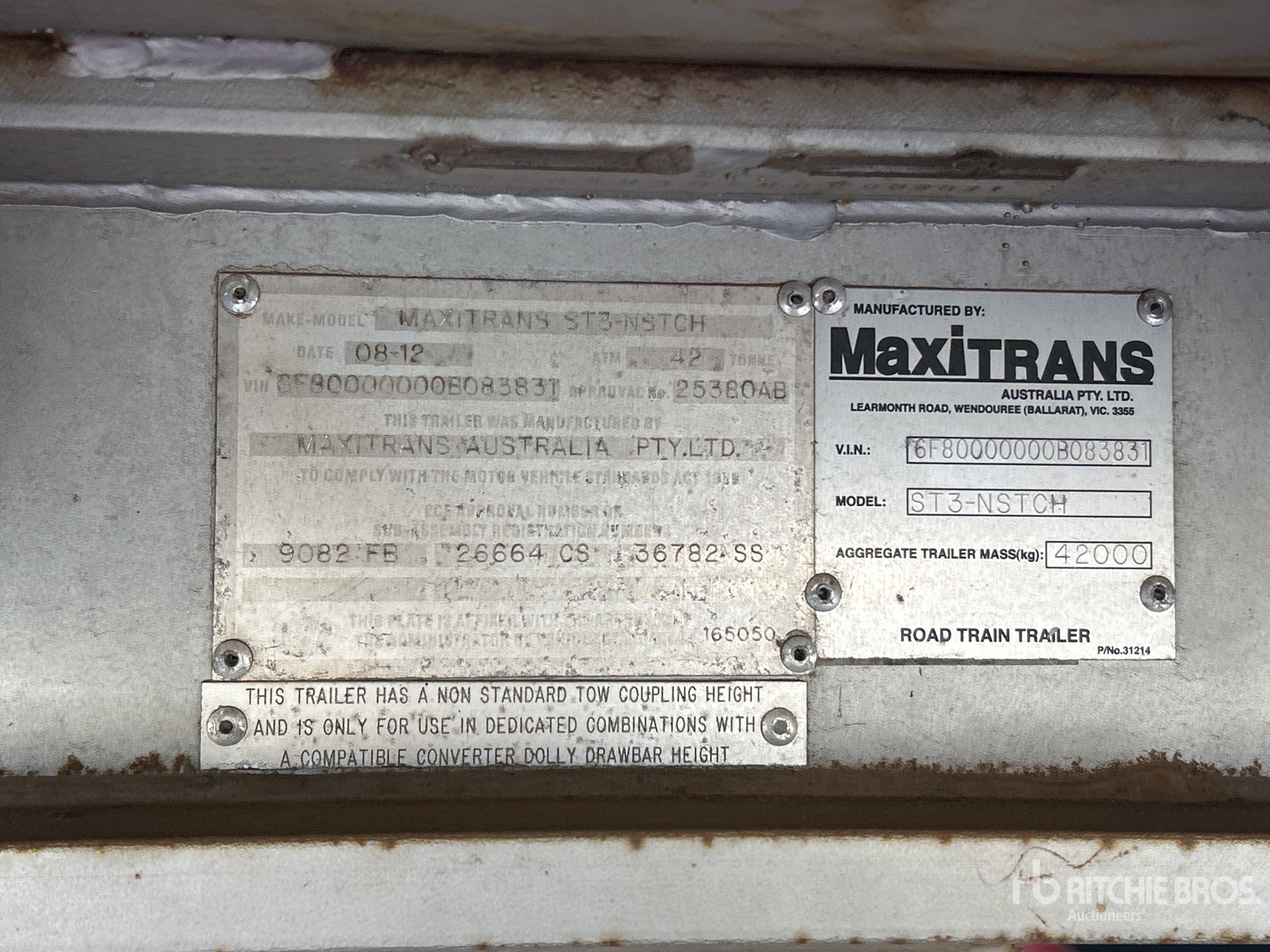 2012 MaxiTrans Tri/A Step Deck Trailer