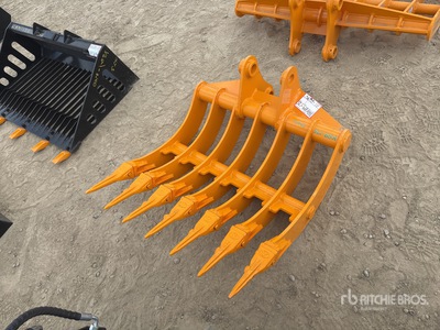 2026 GIYI 32 in Excavator Rake - Fits Cat 305 (Unused)
