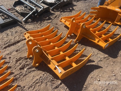 2026 GIYI 44 in Excavator Rake - Fits Cat 305 (Unused)