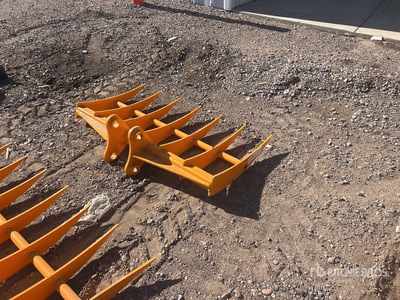 2026 GIYI 46 in Excavator Rake - Fits Cat 303 (Unused)
