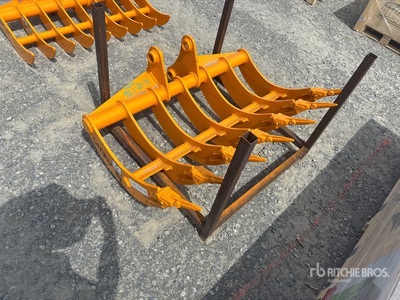 2026 GIYI 48 in Excavator Rake - Fits Cat 307 (Unused)