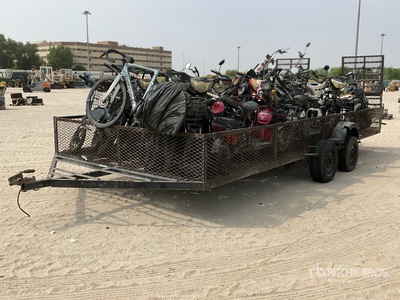 6 M Tow Behind Trailer w/ Qty of Electric Scooter Rimorchi vari