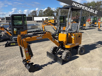 2026 VICSEC VC-L13 Wheeled Mini Excavator (Inoperable)