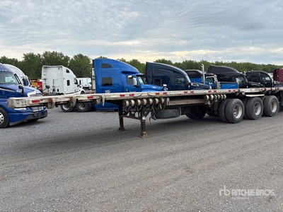 2018 Manac 28 ft Tri/A B-Train Lead Flatbed Trailer