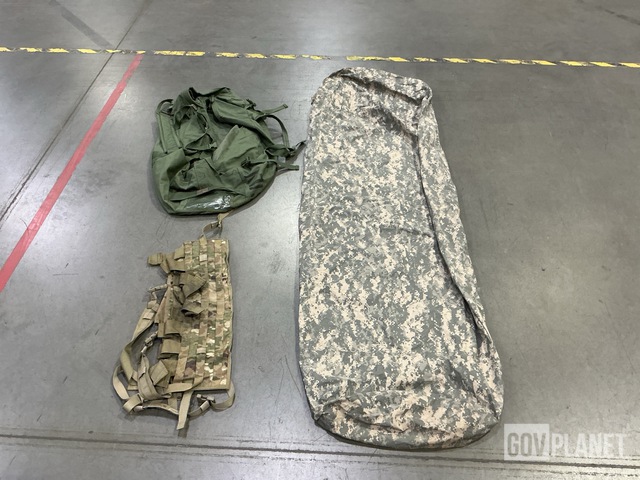 (23) Bivy Covers, (25) Duffel Bags, (13) Assault Panels & Assorted Items