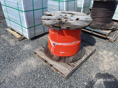 Reel of Orange Corrugated HDPE Electrical Conduit