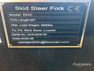 2026 GIYI GY-DHC 59 in Skid Steer Forks (Unused)