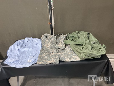 (24) Duffel Bags, (72) Men's Shirts, (44) Coveralls & Assorted Items