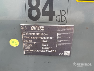 2022 Wacker Neuson EZ17E Electric Minikoparka