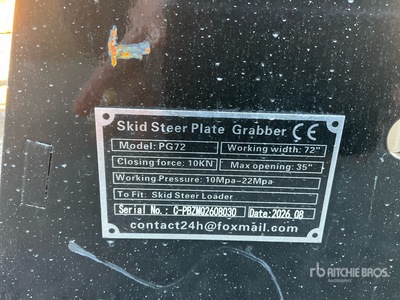 2026 GIYI GY-PG72 72 in Skid Steer Grapple (Unused)
