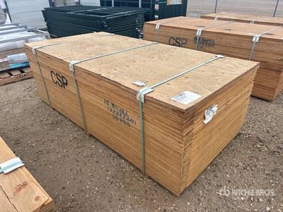 Quantity of (50) 5/8" 4x8 CSP/DFP No Stamp Plywood (Unused)