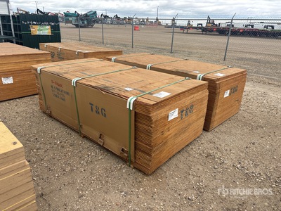 Quantity of (100) 5/8" 4x8 Douglas Fir Tongue & Groove (T&G) No Stamp Plywood (Unused)